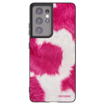 Picasee fekete szilikon tok az alábbi mobiltelefonokra Samsung Galaxy S21 Ultra 5G G998B - Pink Moo