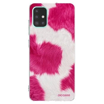 Picasee átlátszó szilikon tok az alábbi mobiltelefonokra Samsung Galaxy M31s - Pink Moo