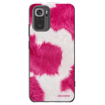 Picasee átlátszó szilikon tok az alábbi mobiltelefonokra Xiaomi Redmi Note 10 - Pink Moo