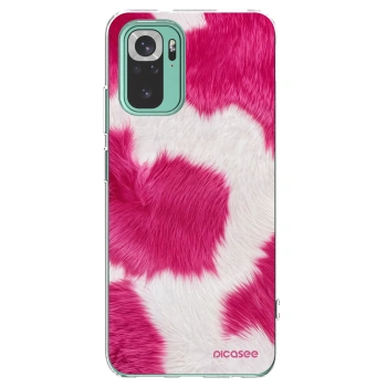 Picasee átlátszó szilikon tok az alábbi mobiltelefonokra Xiaomi Redmi Note 10 Pro - Pink Moo