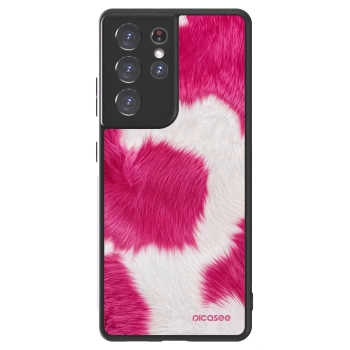 Szilikon tok erre a típusra Samsung Galaxy S21 Ultra 5G G998B - Pink Moo