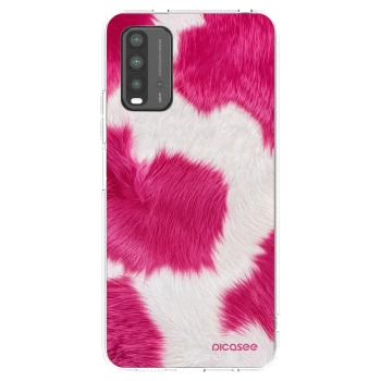 Picasee átlátszó szilikon tok az alábbi mobiltelefonokra Xiaomi Redmi 9T - Pink Moo