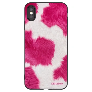 Picasee fekete szilikon tok az alábbi mobiltelefonokra Apple iPhone XS Max - Pink Moo