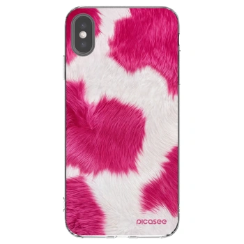 Picasee átlátszó szilikon tok az alábbi mobiltelefonokra Apple iPhone XS Max - Pink Moo