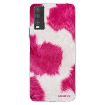 Picasee átlátszó szilikon tok az alábbi mobiltelefonokra Vivo Y20s - Pink Moo