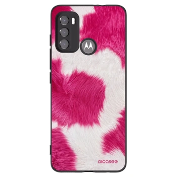 Picasee fekete szilikon tok az alábbi mobiltelefonokra Motorola Moto G60 - Pink Moo