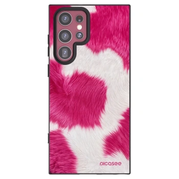 Picasee fekete szilikon tok az alábbi mobiltelefonokra Samsung Galaxy S22 Ultra 5G - Pink Moo