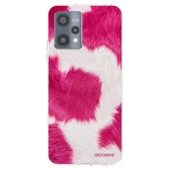 Picasee átlátszó szilikon tok az alábbi mobiltelefonokra Realme 9 Pro 5G - Pink Moo