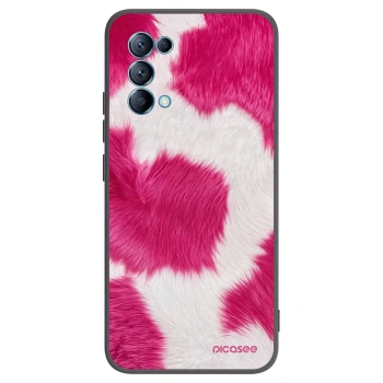 Picasee fekete szilikon tok az alábbi mobiltelefonokra OPPO Reno 5 5G - Pink Moo