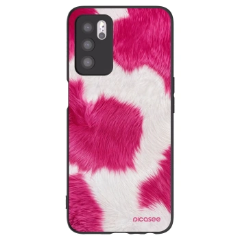 Picasee fekete szilikon tok az alábbi mobiltelefonokra OPPO A16s - Pink Moo
