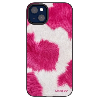 Picasee fekete szilikon tok az alábbi mobiltelefonokra Apple iPhone 14 Plus - Pink Moo