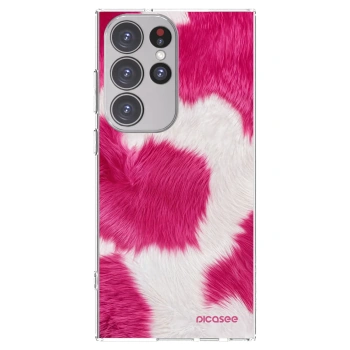 Picasee átlátszó szilikon tok az alábbi mobiltelefonokra Samsung Galaxy S23 Ultra 5G - Pink Moo