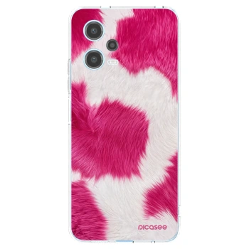 Picasee átlátszó szilikon tok az alábbi mobiltelefonokra Xiaomi Redmi Note 12 5G - Pink Moo