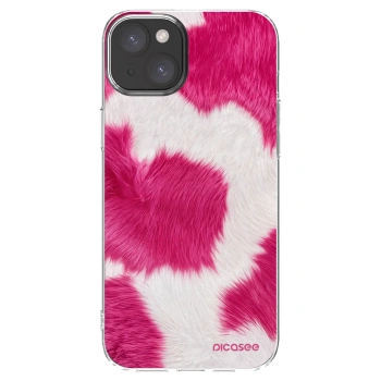 Picasee átlátszó szilikon tok az alábbi mobiltelefonokra Apple iPhone 15 Plus - Pink Moo