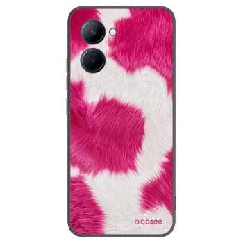 Picasee fekete szilikon tok az alábbi mobiltelefonokra Realme C33 (2023) - Pink Moo