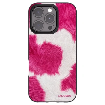 Picasee fekete szilikon tok az alábbi mobiltelefonokra Apple iPhone 16 Pro - Pink Moo