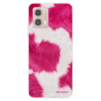 Picasee átlátszó szilikon tok az alábbi mobiltelefonokra Motorola Moto G53 5G - Pink Moo