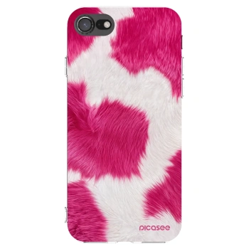 Picasee átlátszó szilikon tok az alábbi mobiltelefonokra Apple iPhone 7 - Pink Moo