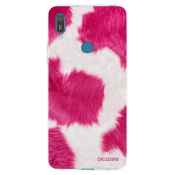 Picasee átlátszó szilikon tok az alábbi mobiltelefonokra Huawei Y7 2019 - Pink Moo