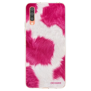 Picasee átlátszó szilikon tok az alábbi mobiltelefonokra Samsung Galaxy A70 A705F - Pink Moo