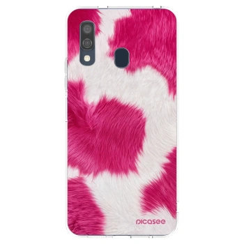 Picasee átlátszó szilikon tok az alábbi mobiltelefonokra Samsung Galaxy A40 A405F - Pink Moo