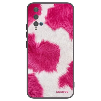 Picasee fekete szilikon tok az alábbi mobiltelefonokra Huawei Nova 5T - Pink Moo