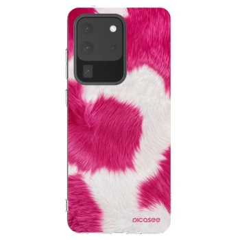 Picasee átlátszó szilikon tok az alábbi mobiltelefonokra Samsung Galaxy S20 Ultra 5G G988F - Pink Moo