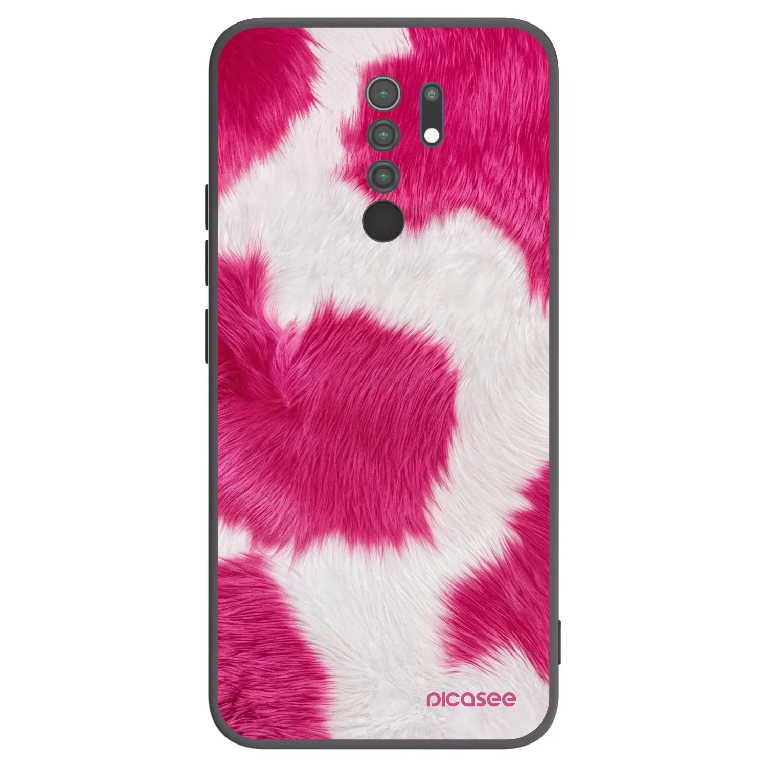 Picasee fekete szilikon tok az alábbi mobiltelefonokra Xiaomi Redmi 9 - Pink Moo