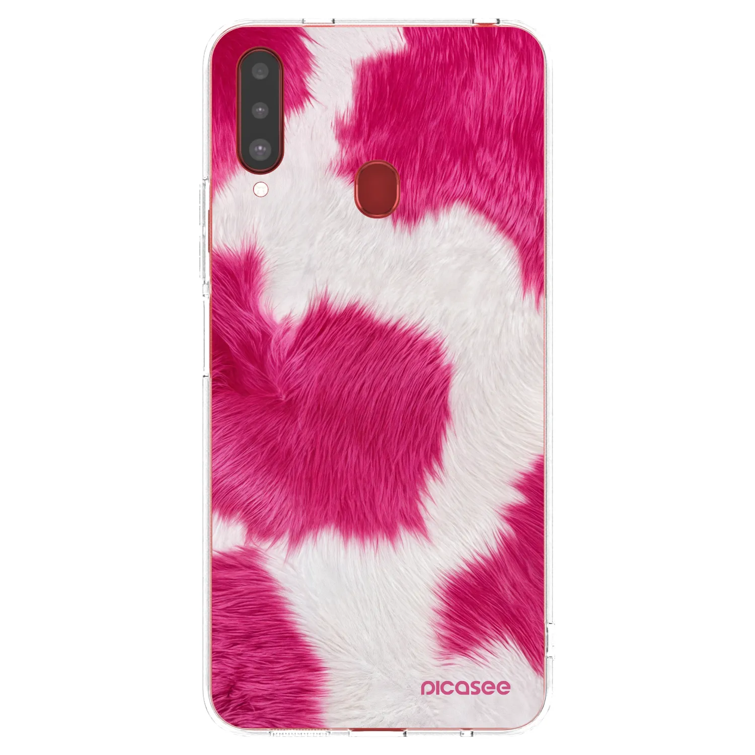 Picasee átlátszó szilikon tok az alábbi mobiltelefonokra Samsung Galaxy A20s - Pink Moo