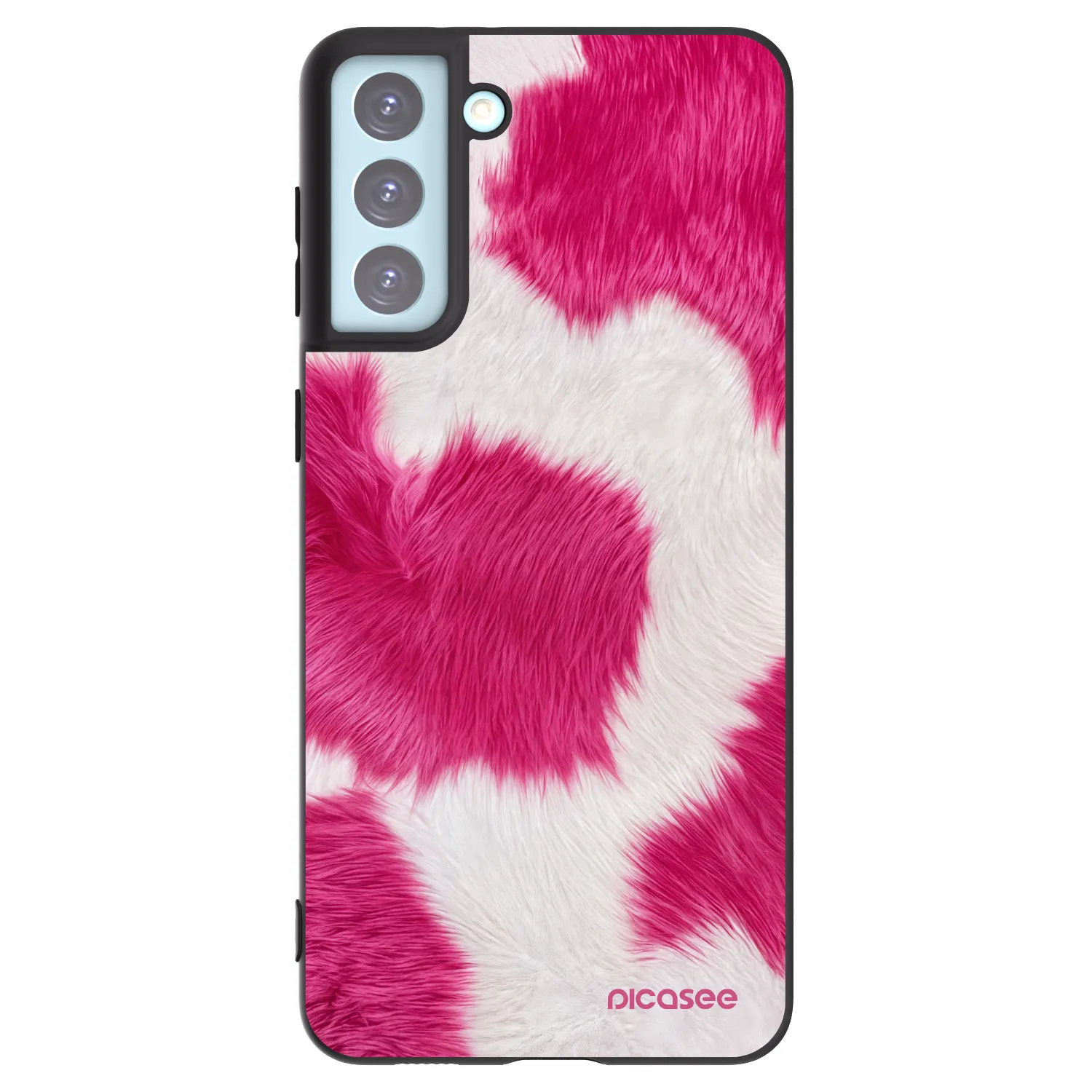 Picasee fekete szilikon tok az alábbi mobiltelefonokra Samsung Galaxy S21+ 5G G996F - Pink Moo