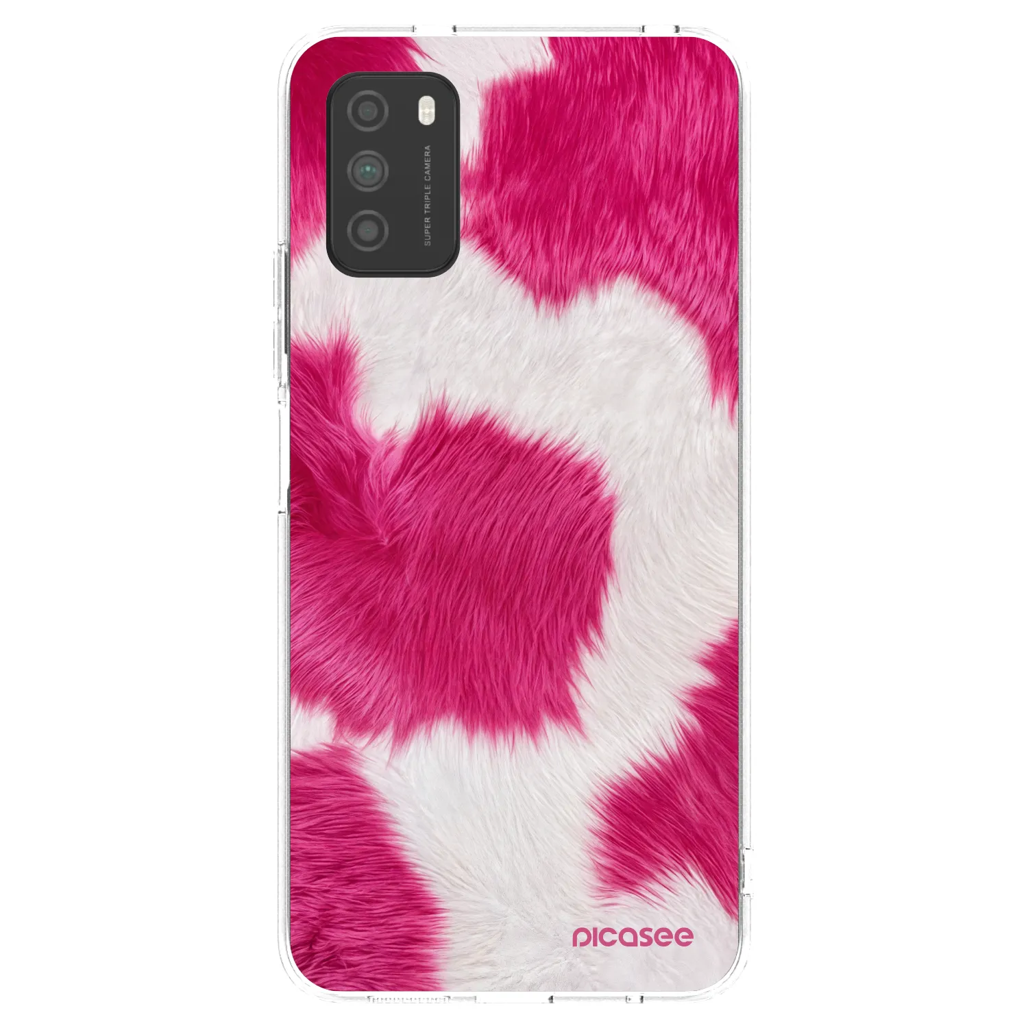 Picasee átlátszó szilikon tok az alábbi mobiltelefonokra Xiaomi Poco M3 - Pink Moo