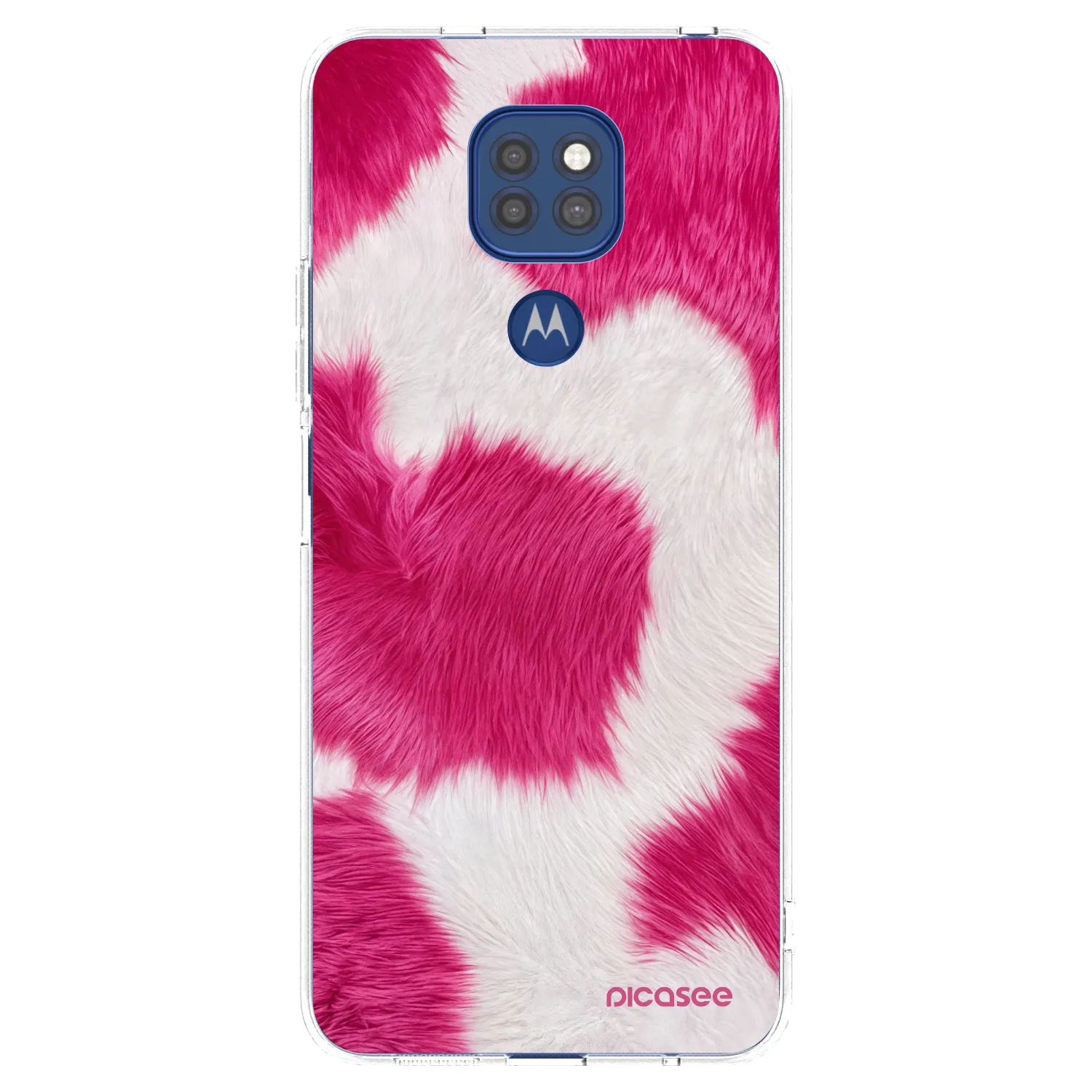 Picasee átlátszó szilikon tok az alábbi mobiltelefonokra Motorola Moto G9 Play - Pink Moo