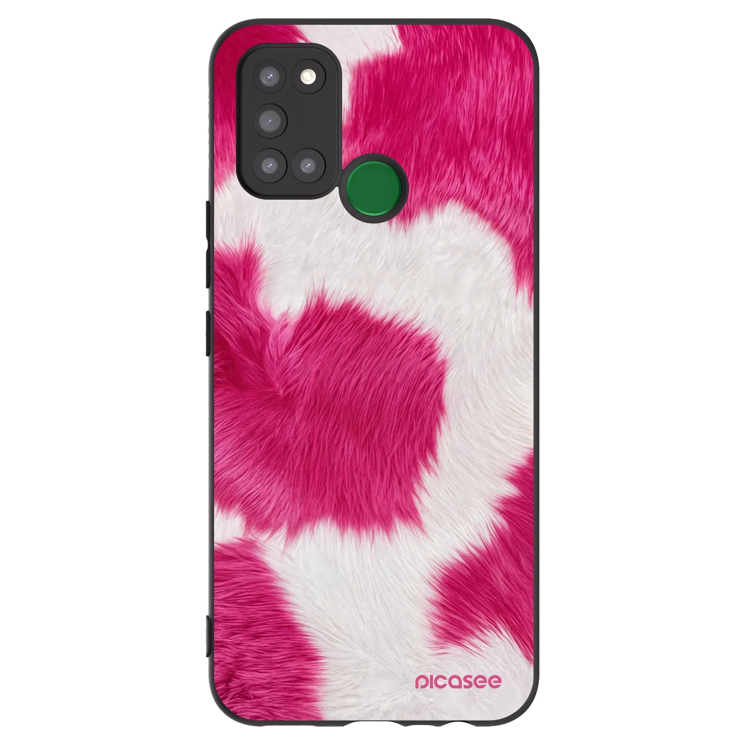 Picasee fekete szilikon tok az alábbi mobiltelefonokra Realme 7i - Pink Moo