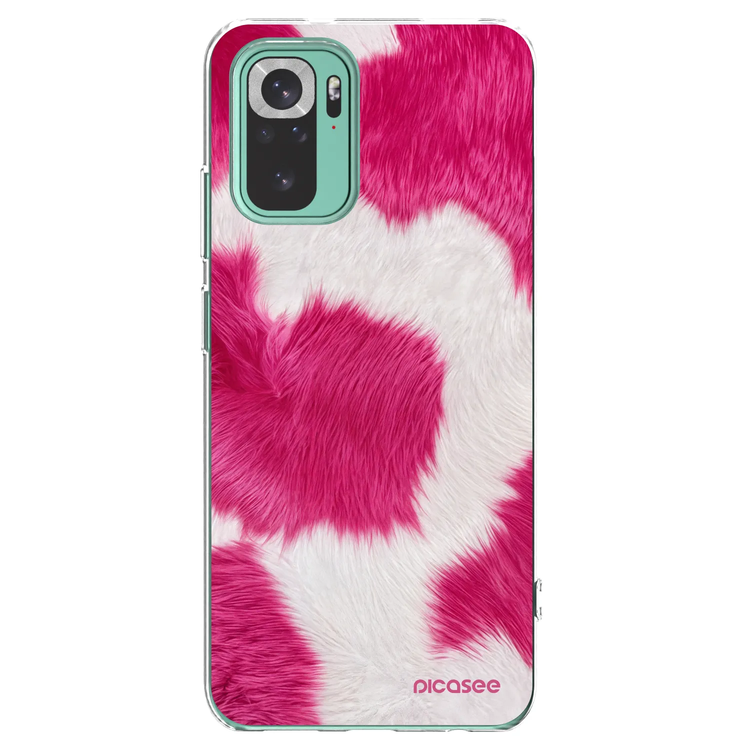 Picasee átlátszó szilikon tok az alábbi mobiltelefonokra Xiaomi Redmi Note 10 Pro - Pink Moo