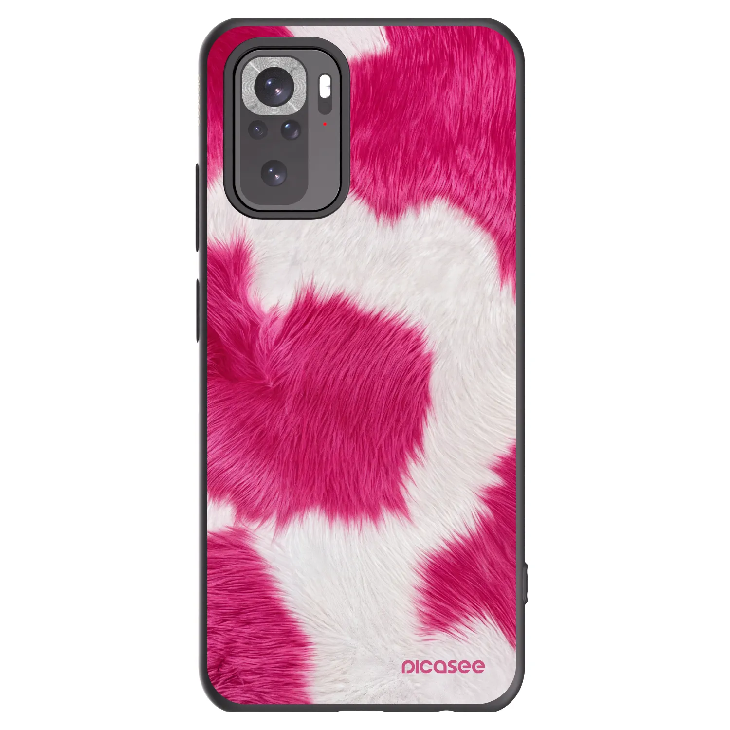 Picasee fekete szilikon tok az alábbi mobiltelefonokra Xiaomi Redmi Note 10S - Pink Moo