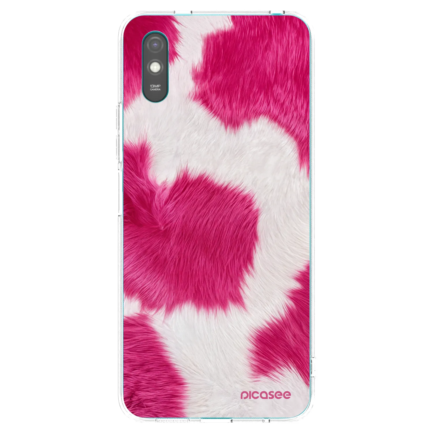 Picasee átlátszó szilikon tok az alábbi mobiltelefonokra Xiaomi Redmi 9AT - Pink Moo