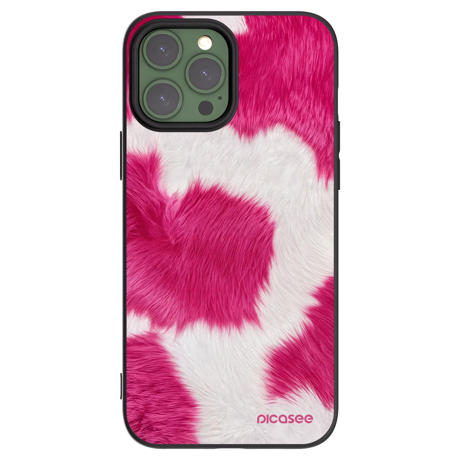 Picasee fekete szilikon tok az alábbi mobiltelefonokra Apple iPhone 13 Pro Max - Pink Moo