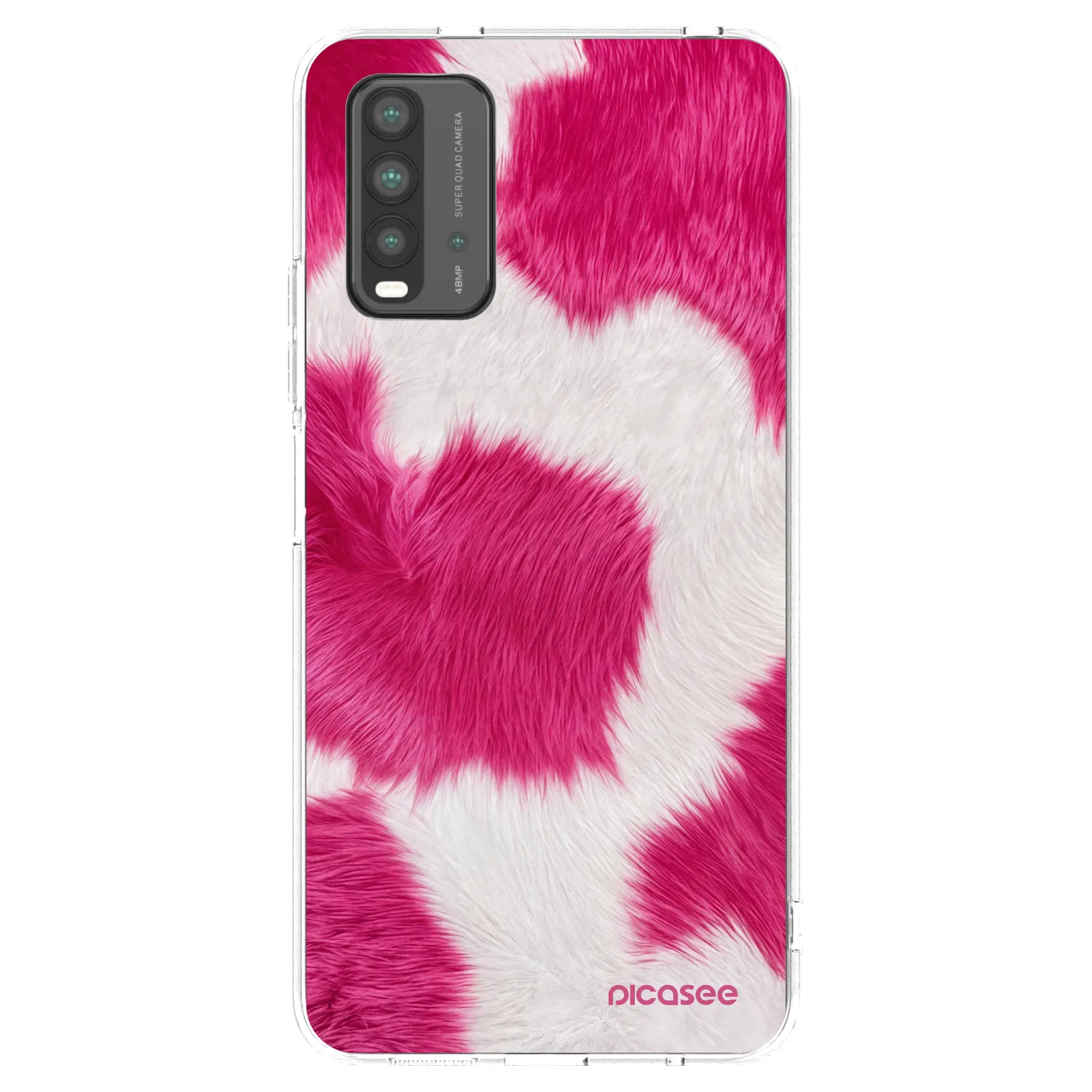 Picasee átlátszó szilikon tok az alábbi mobiltelefonokra Xiaomi Redmi 9T - Pink Moo