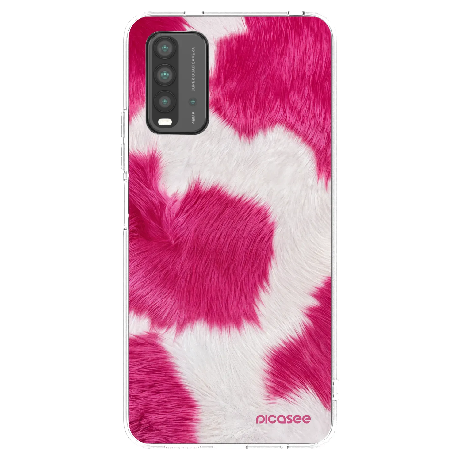 Picasee fekete szilikon tok az alábbi mobiltelefonokra Xiaomi Redmi 9T - Pink Moo