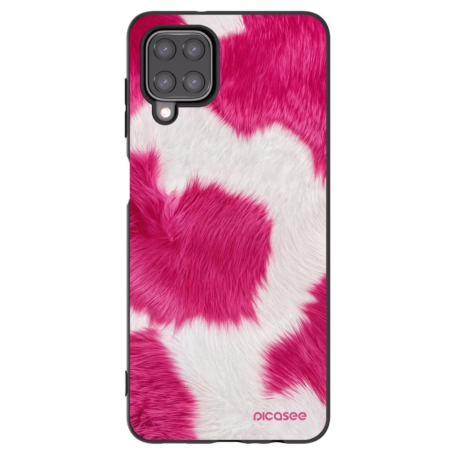 Picasee fekete szilikon tok az alábbi mobiltelefonokra Samsung Galaxy M12 M127F - Pink Moo