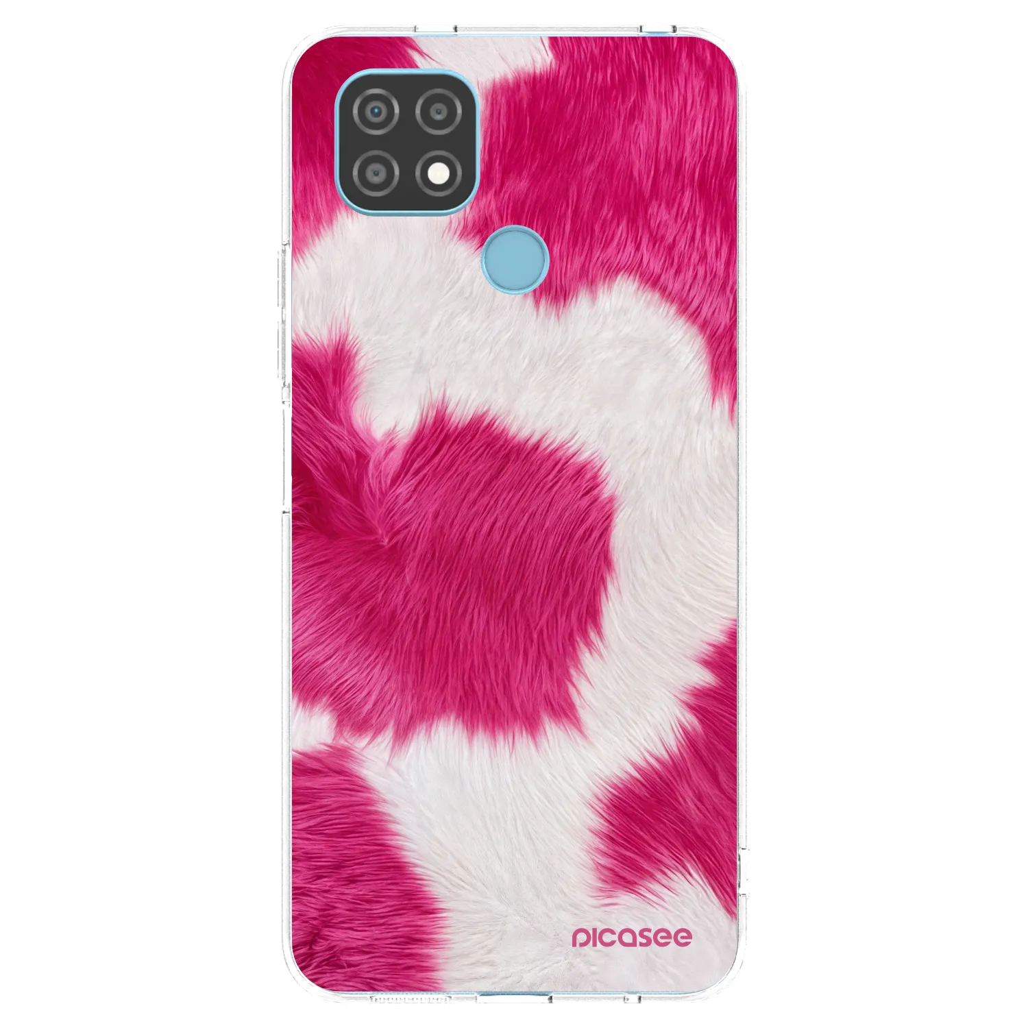 Picasee átlátszó szilikon tok az alábbi mobiltelefonokra Realme C21 - Pink Moo