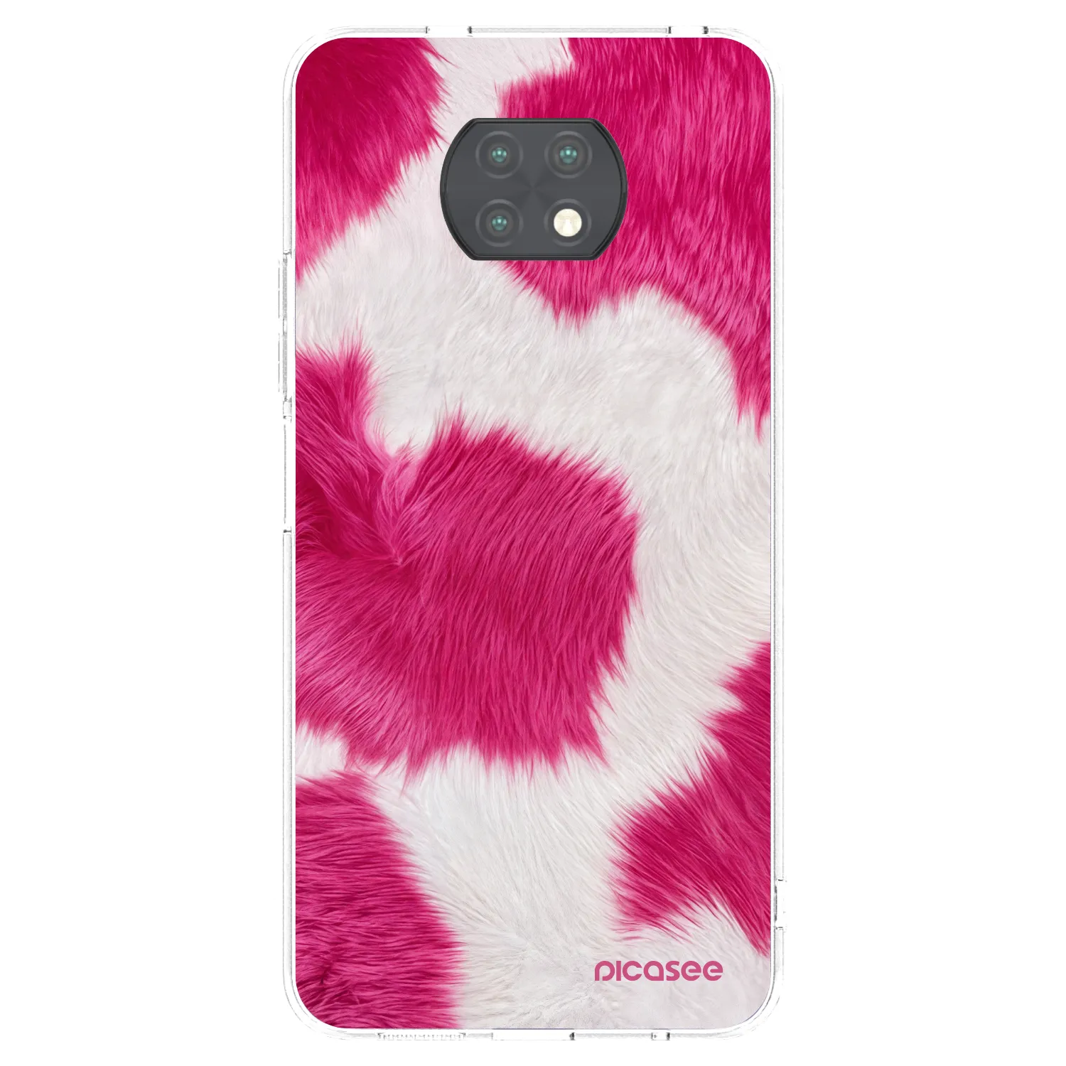 Picasee átlátszó szilikon tok az alábbi mobiltelefonokra Xiaomi Redmi Note 9T - Pink Moo