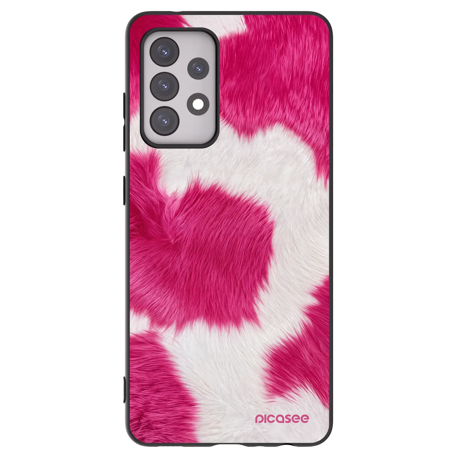 Picasee fekete szilikon tok az alábbi mobiltelefonokra Samsung Galaxy A52s 5G A528B - Pink Moo