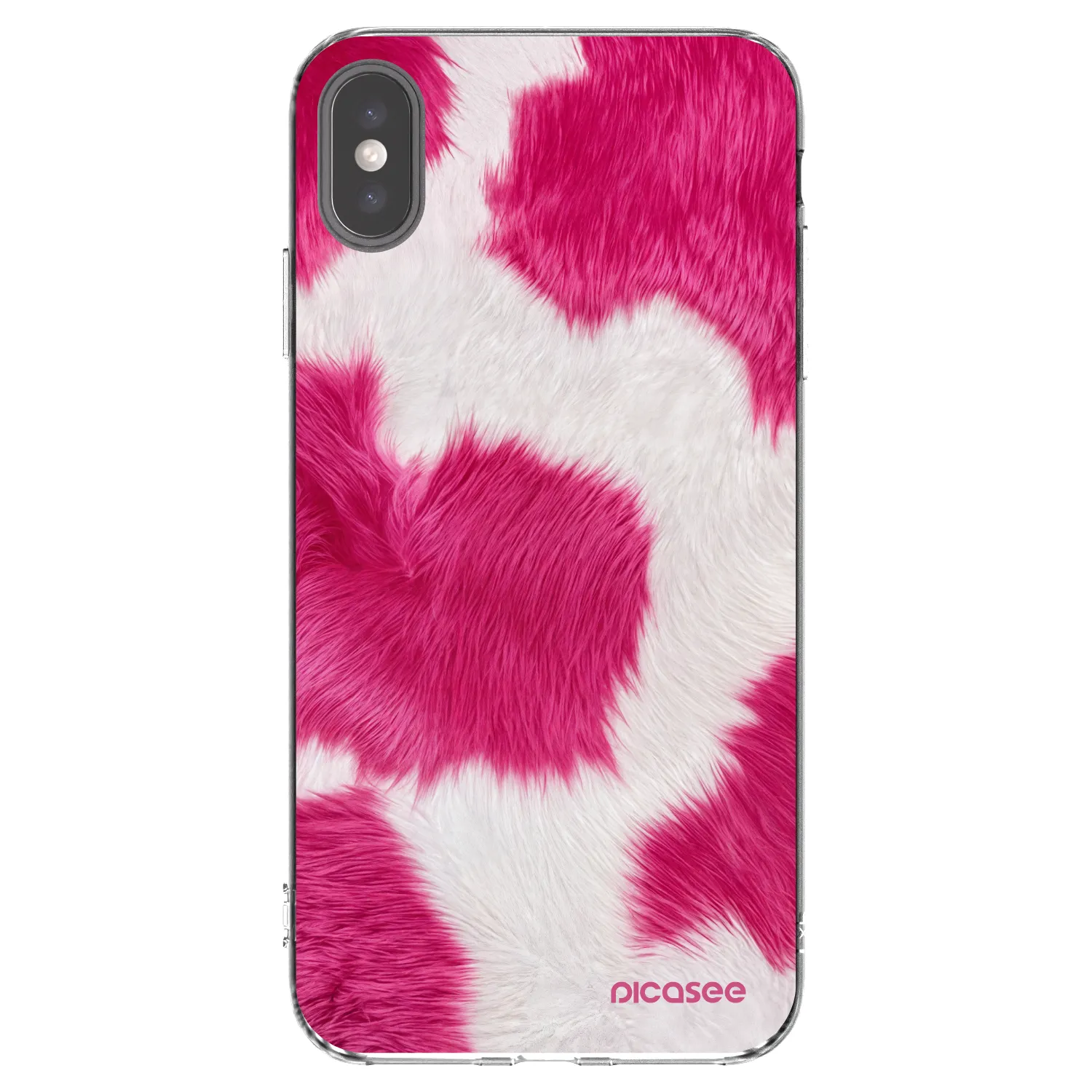 Picasee átlátszó szilikon tok az alábbi mobiltelefonokra Apple iPhone XS Max - Pink Moo
