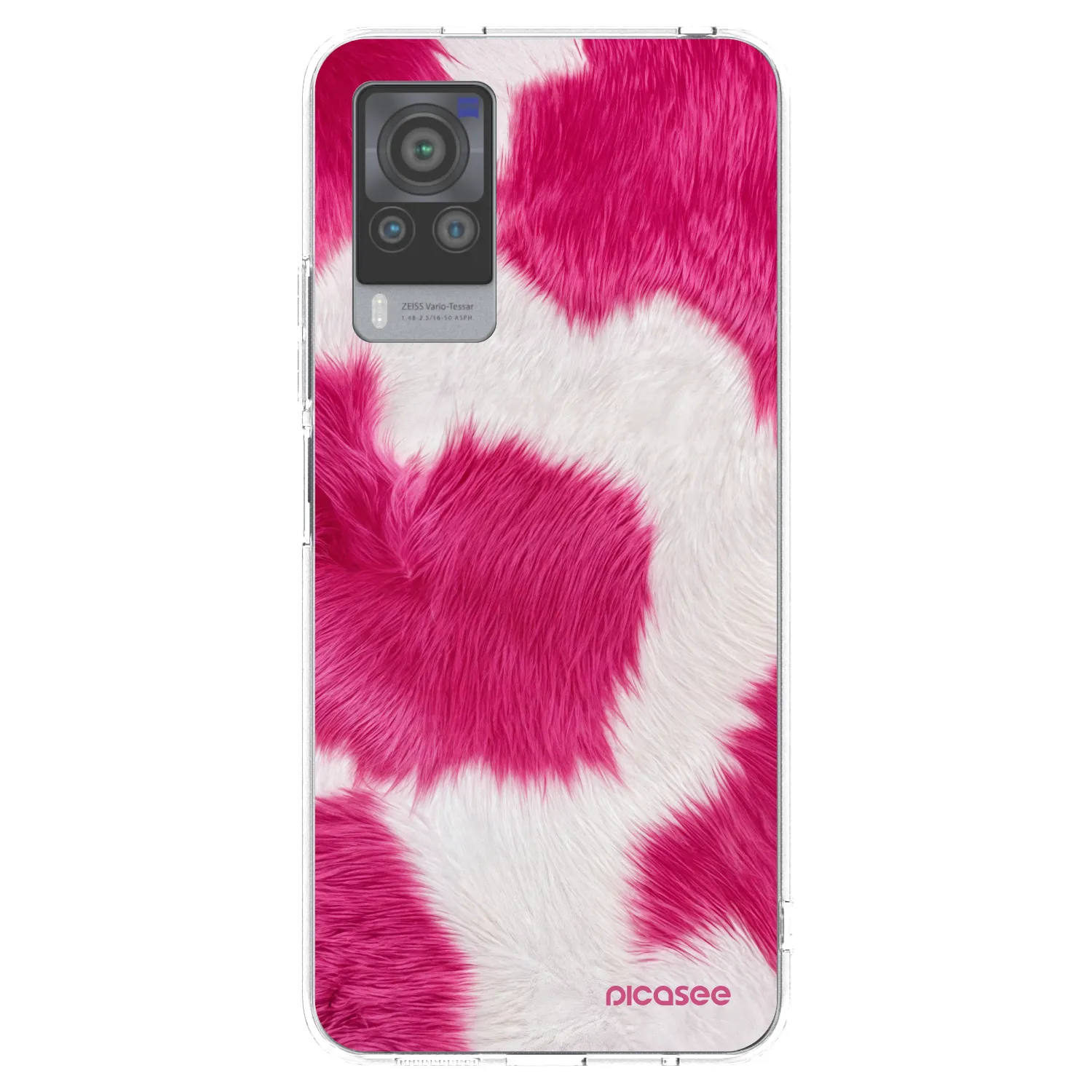Picasee átlátszó szilikon tok az alábbi mobiltelefonokra Vivo X60 Pro 5G - Pink Moo