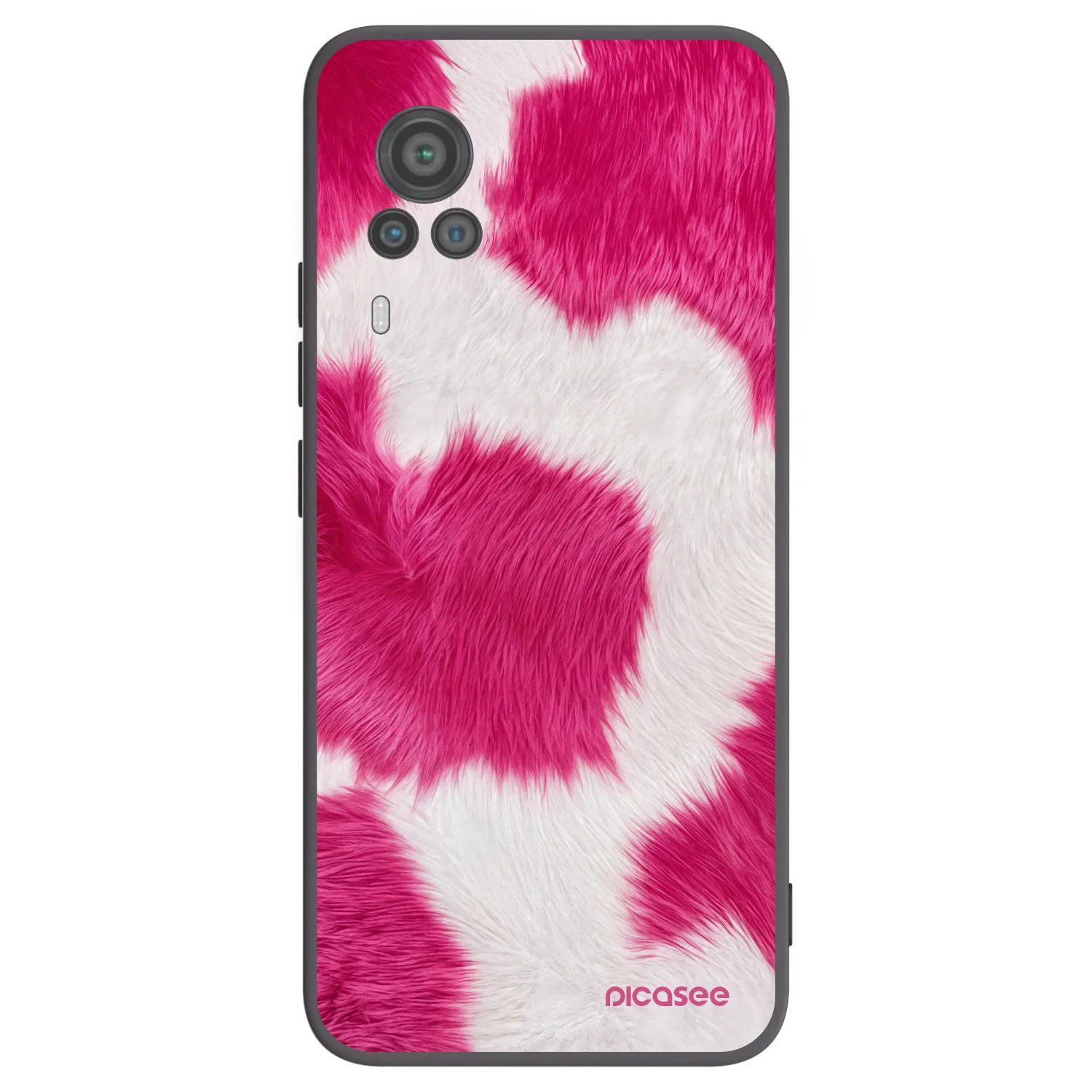 Picasee fekete szilikon tok az alábbi mobiltelefonokra Vivo X60 Pro 5G - Pink Moo