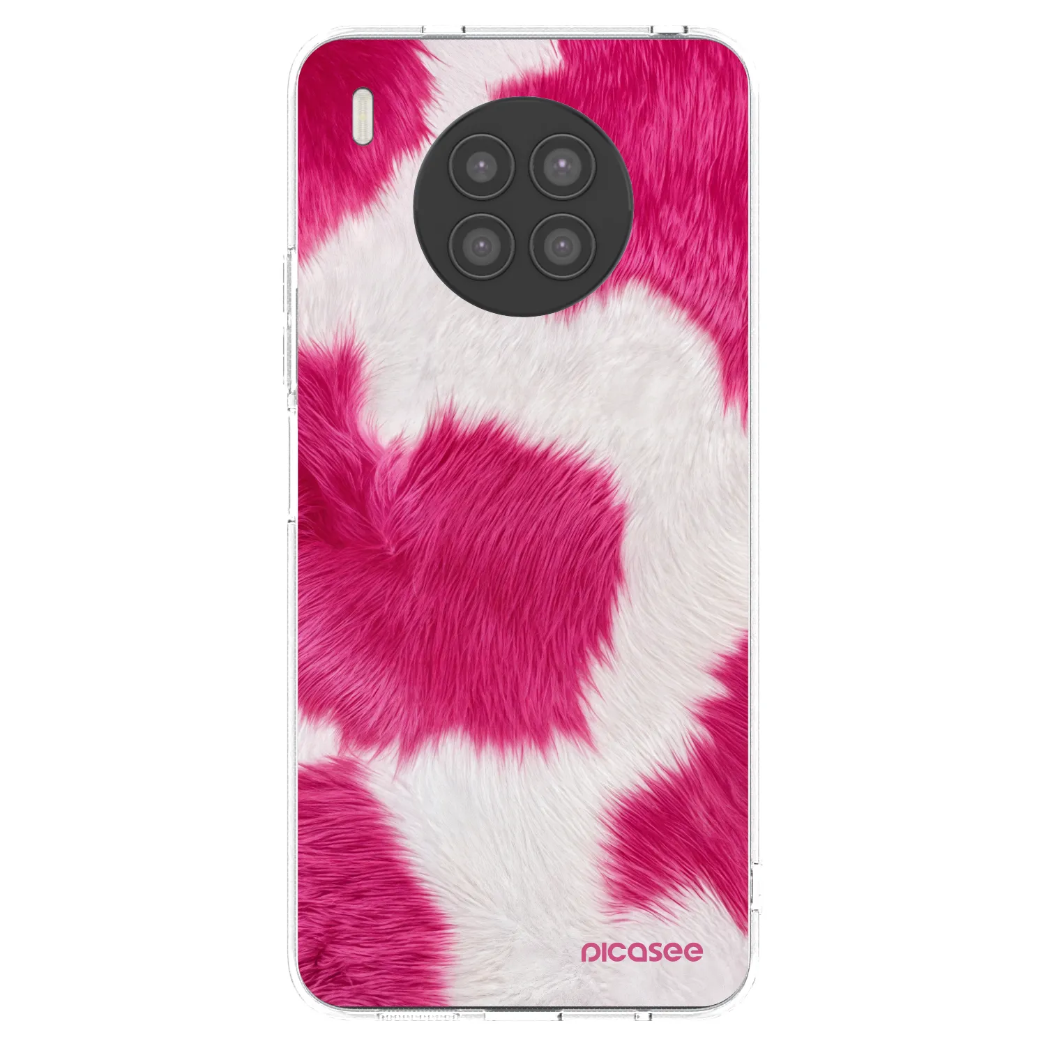 Picasee átlátszó szilikon tok az alábbi mobiltelefonokra Huawei Nova 8i - Pink Moo