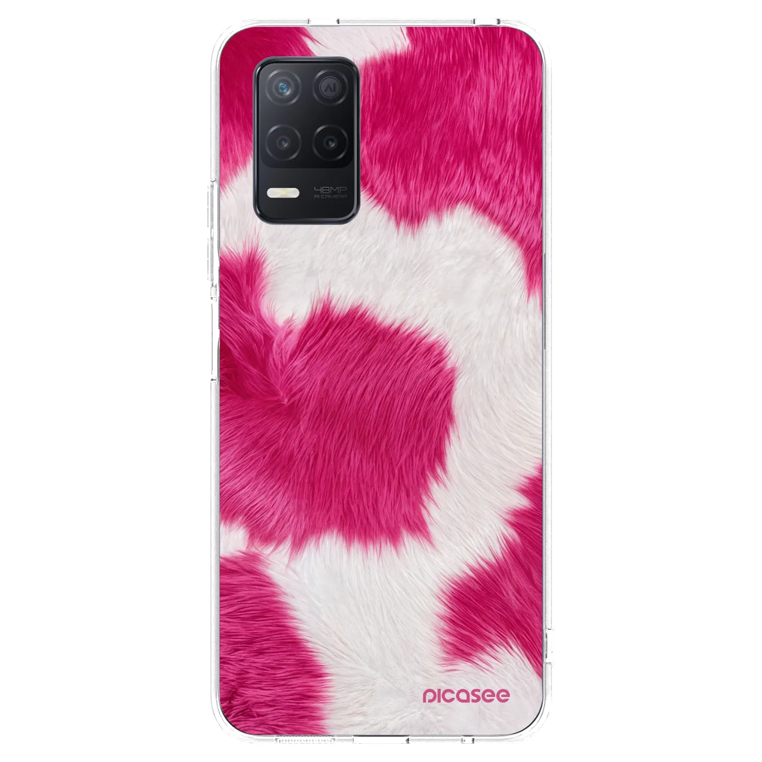 Picasee átlátszó szilikon tok az alábbi mobiltelefonokra Realme 8 5G - Pink Moo