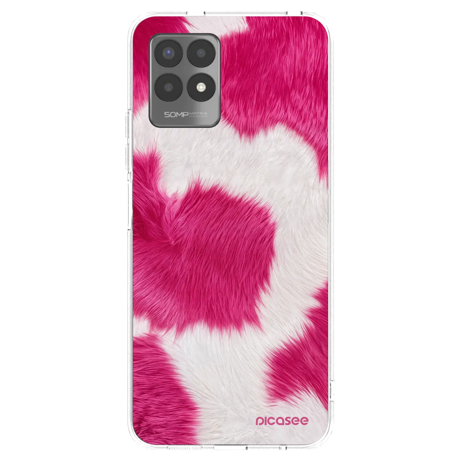Picasee átlátszó szilikon tok az alábbi mobiltelefonokra Realme 8i - Pink Moo