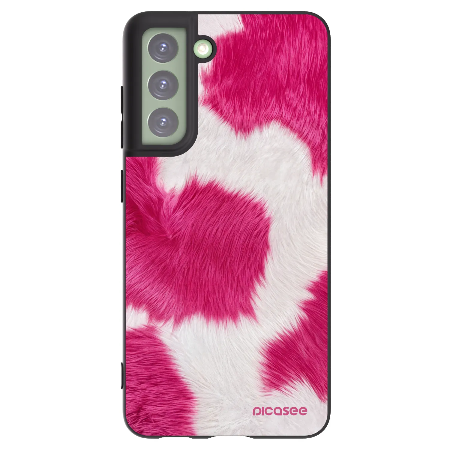 Picasee fekete szilikon tok az alábbi mobiltelefonokra Samsung Galaxy S21 FE 5G - Pink Moo